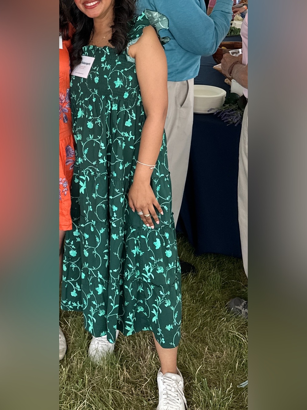 Hill House Home Ellie Nap Dress Floral Tiered Casual Maxi